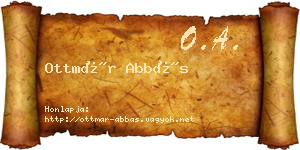 Ottmár Abbás névjegykártya